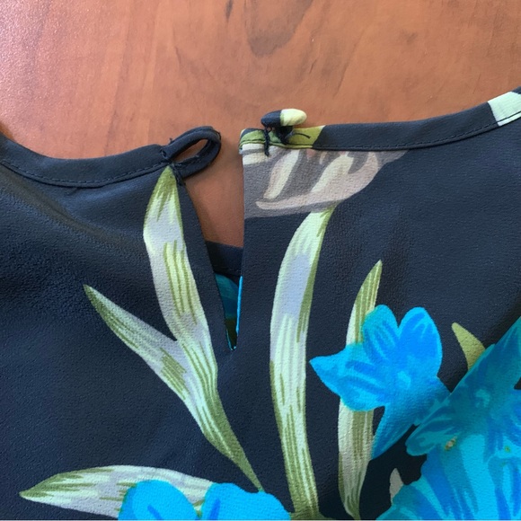 Jessica Size 8 Black and Blue Floral Dress - Picture 6 of 8